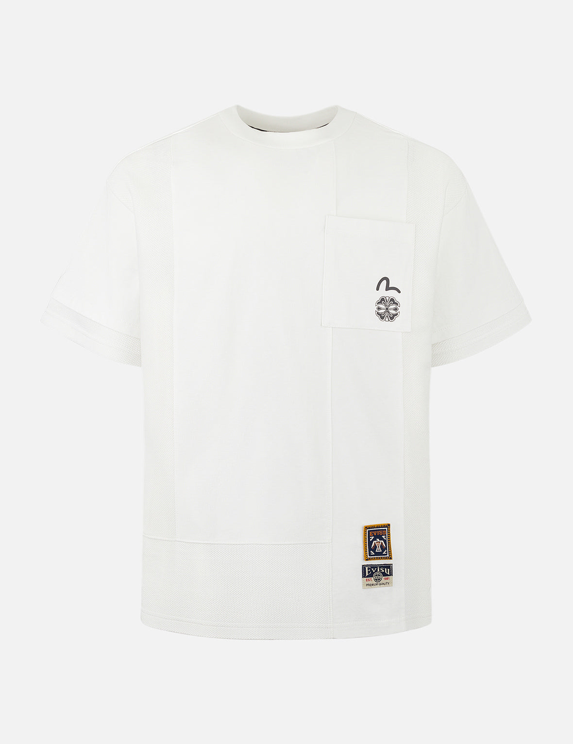 Multi-print and Fabric Blocking Relax Fit T-shirt